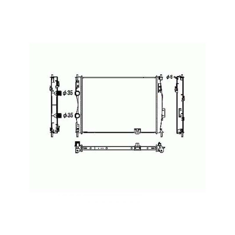 RADIADOR NISSAN QASHQAI  10  gt  gt  590X456X27  2 0I A     AC