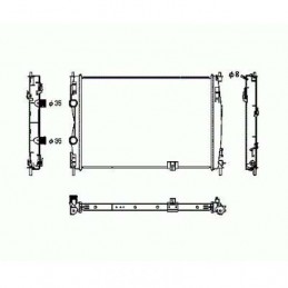 RADIADOR NISSAN QASHQAI  10   gt  gt  630X445X34  2 0DCI M     AC