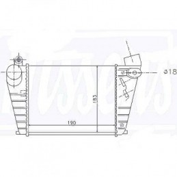 ENFRIADOR DE AIRE SKODA OCTAVIA    185X190X85 A3  1 9 TDI
