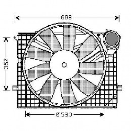 VENTILADOR ELECTRICO MERCEDES BENZ CLASE S W220  98 05 9 ALAS