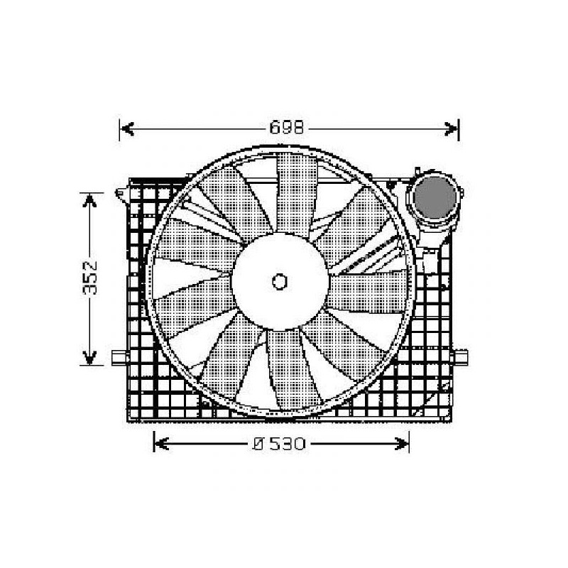 VENTILADOR ELECTRICO MERCEDES BENZ CLASE S W220  98 05 9 ALAS