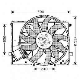 VENTILADOR ELECTRICO MERCEDES BENZ CLASE S W220  98 05 11 ALAS