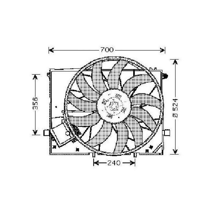 VENTILADOR ELECTRICO MERCEDES BENZ CLASE S W220  98 05 11 ALAS