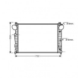 RADIADOR MERCEDES BENZ CLASE S W220  98 05  645X462X24  S280 M A
