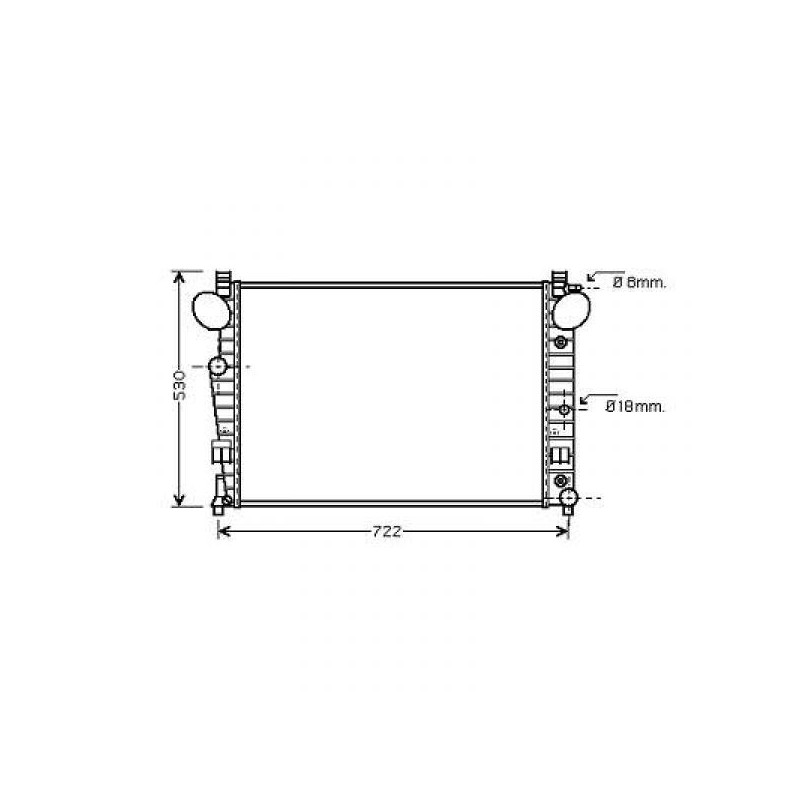 RADIADOR MERCEDES BENZ CLASE S W220  98 05  640X472X42  S430 A  
