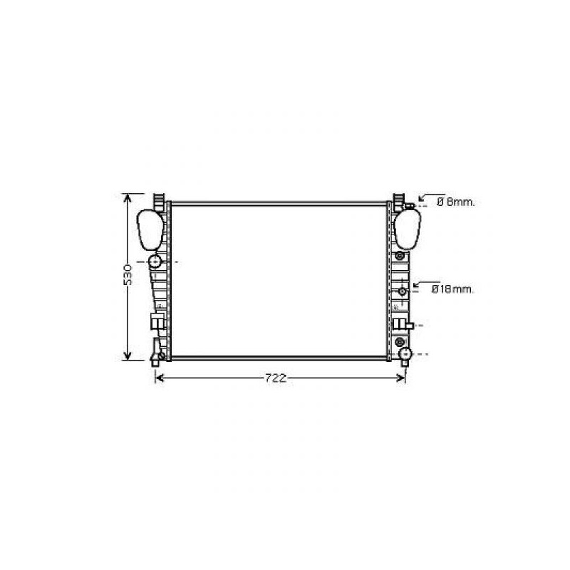 RADIADOR MERCEDES BENZ CLASE S W220  98 05  640X475X42  S430 500