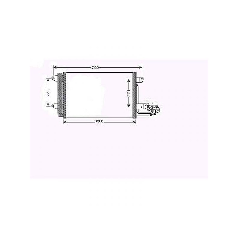 CONDENSADOR A A VW JETTA 2011  gt  gt  545X385X16 CON SECADOR INTEGRAD