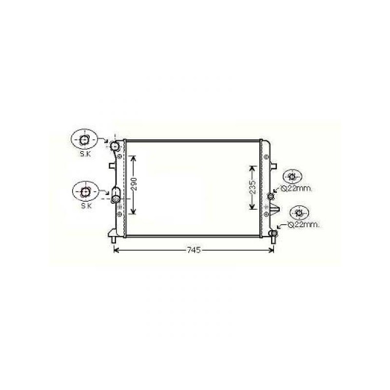 RADIADOR VW JETTA 2011   gt  gt  650X450X34 1 2I 16V M A    AC