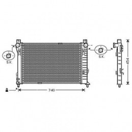 RADIADOR MERCEDES CLK W209 02 09  gt  gt  649X414  2 7CDI M