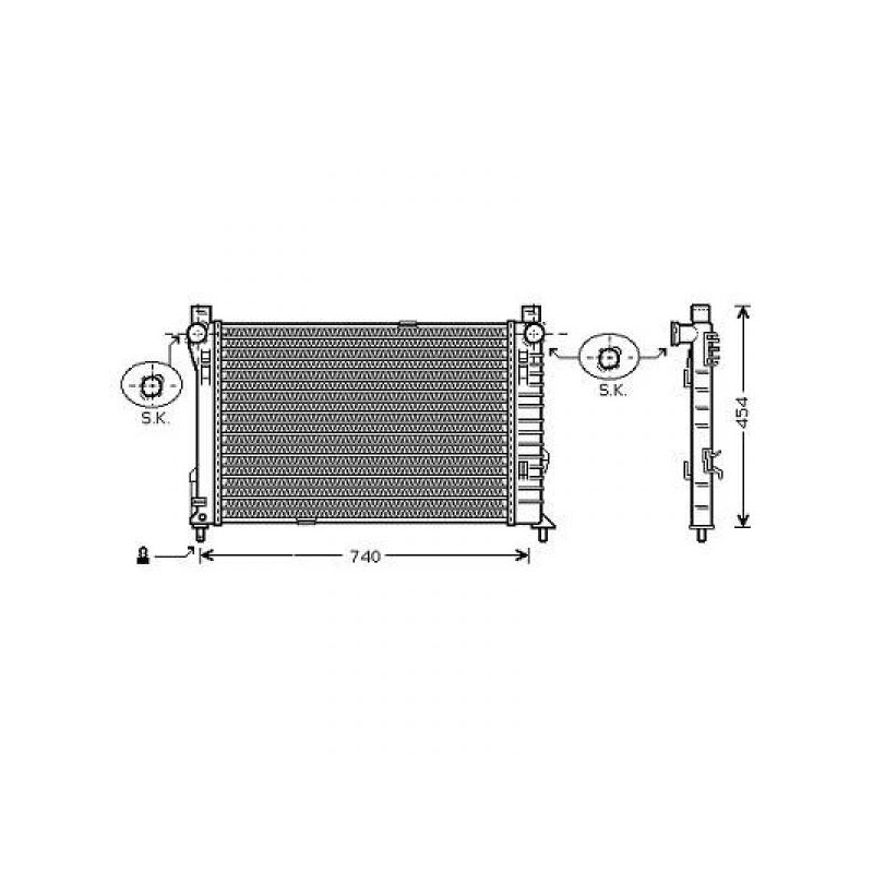 RADIADOR MERCEDES CLK W209 02 09  gt  gt  649X414  2 7CDI M
