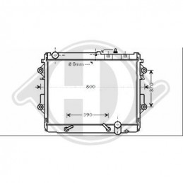 RADIADOR TOYOTA LAND CRUISER J 20  08    gt  gt  590X712  4 5 D4D A   