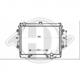 RADIADOR TOYOTA LANDCRUISER J 20  08    gt  gt  590X712  4 7 A     AC