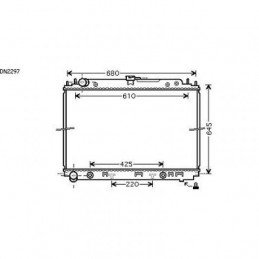 RADIADOR NISSAN PATHFINDER R51M  05 10  600X685  2 5 DCI AUTO   