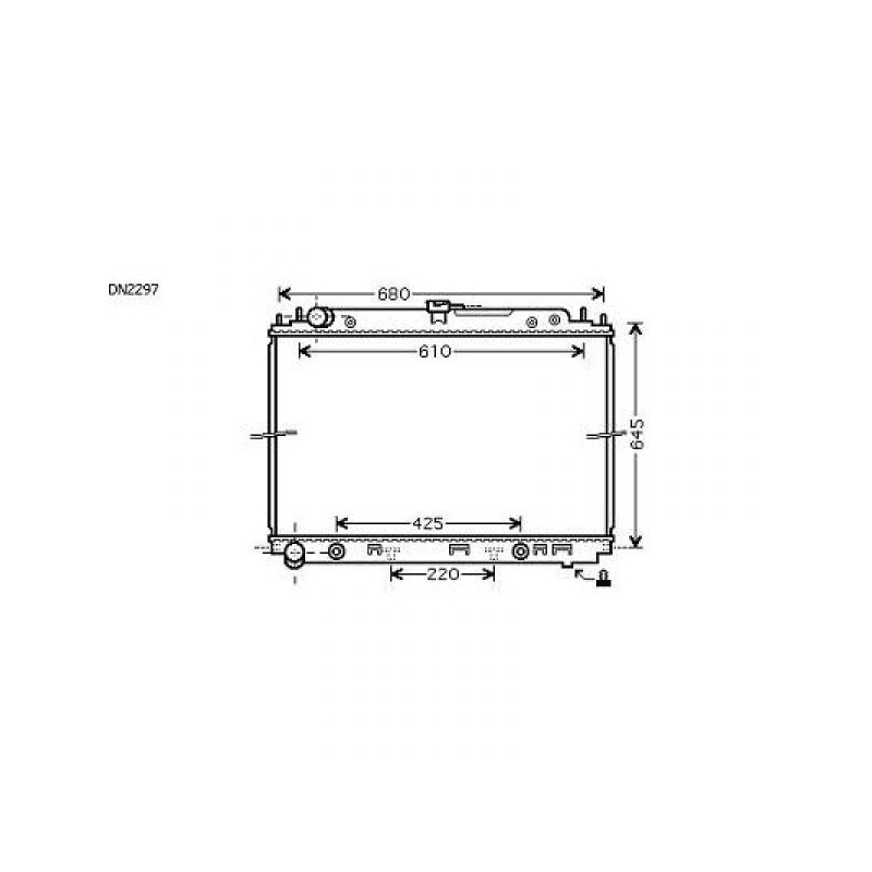 RADIADOR NISSAN PATHFINDER R51M  05 10  600X685  2 5 DCI AUTO   