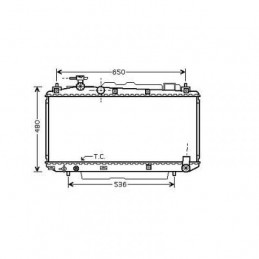 RADIADOR TOYOTA RAV 4  00 10 05  375X738X16  1 8 L 16V  M   A   