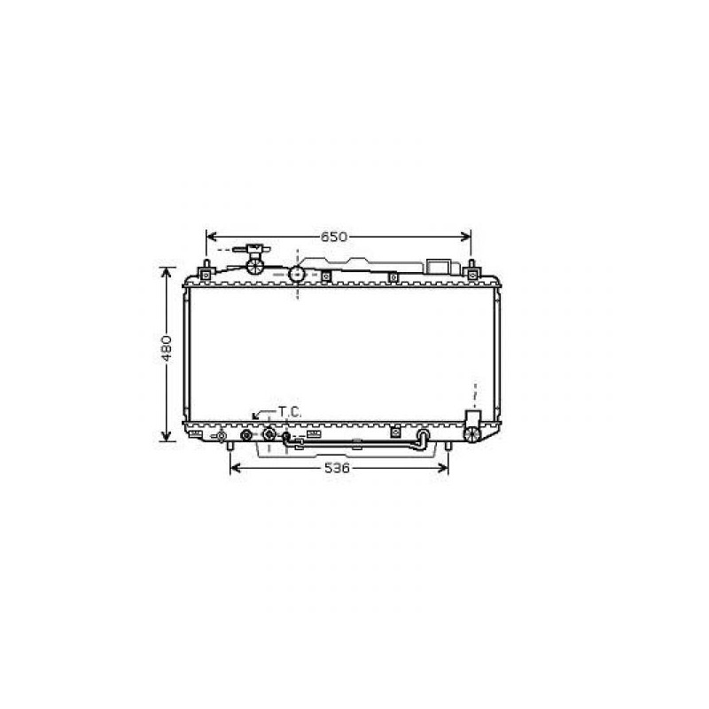 RADIADOR TOYOTA RAV 4  00 03  375X738X16  2 0 I 16V  A      AC