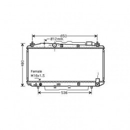 RADIADOR TOYOTA RAV 4  01 05 375X738X25 2 0 D4D  M     AC