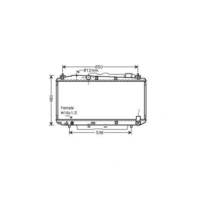 RADIADOR TOYOTA RAV 4  01 05 375X738X25 2 0 D4D  M     AC