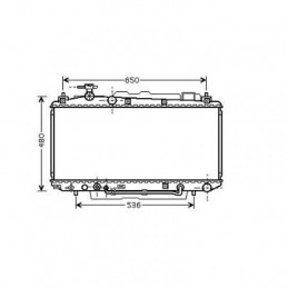 RADIADOR TOYOTA RAV 4  00 10 05 375X738X16  1 8I 16V M A     A C