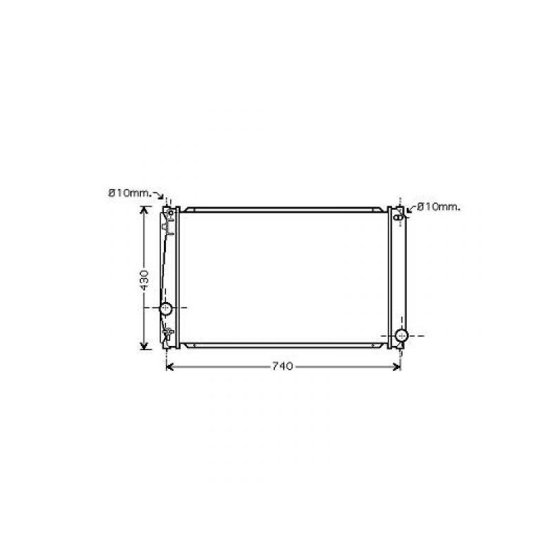 RADIADOR TOYOTA RAV 4  06    gt  gt  670X400X22  2 4 I 16V  M      AC
