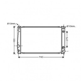 RADIADOR TOYOTA RAV 4  06    gt  gt  670X400X22  2 4 I 16V  A      AC
