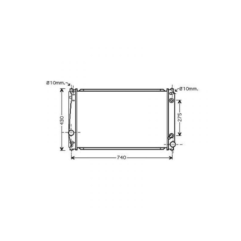 RADIADOR TOYOTA RAV 4  06    gt  gt  670X400X22  2 4 I 16V  A      AC