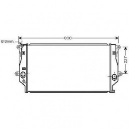 RADIADOR TOYOTA RAV 4  05 10  670X413  2 0 2 2 D4D MANUAL    AC