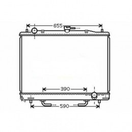 RADIADOR MITSUBISHI PAJERO III   97 02  500X697  3 5i 24V  AUTOM