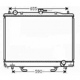 RADIADOR MITSUBISHI PAJERO III   00  gt  gt 525X705 3 2DID A    AC 125