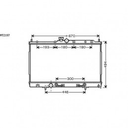RADIADOR MITSUBISHI OUTLANDER  03 06 425X690X25 2 0I 16V A    A 