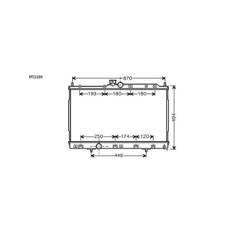 RADIADOR MITSUBISHI OUTLANDER  03 06 425X690X27 2 4I 16V M    A 