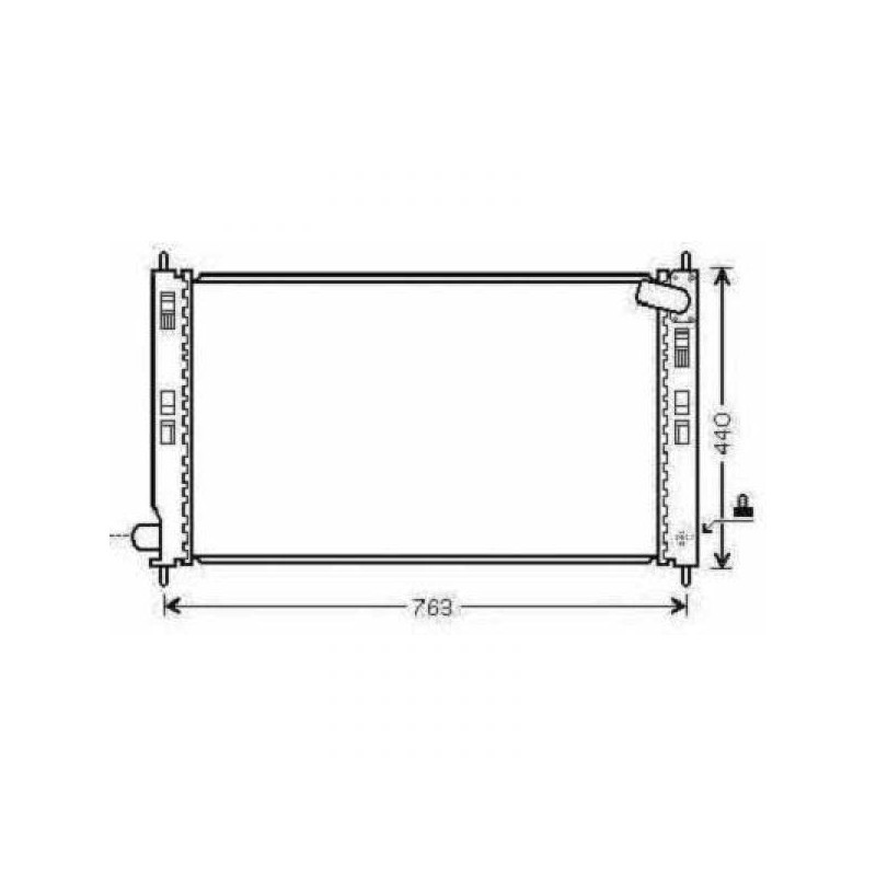 RADIADOR MITSUBISHI OUTLANDER  07  gt  gt  700X410X16 1 5I 1 8I 2 0DID
