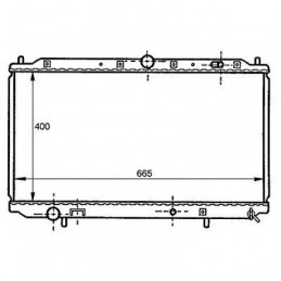 RADIADOR MITSUBISHI CARISMA  95 06 402X665X16  1 6I 1 8I 66 85 1