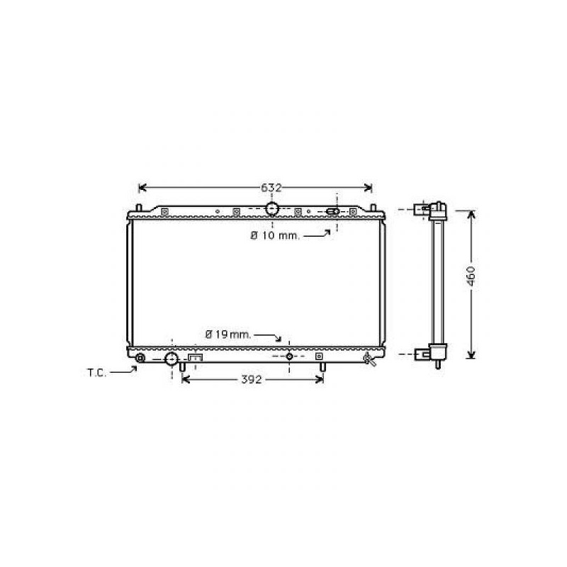 RADIADOR MITSUBISHI CARISMA  95  gt  gt  DIESEL M     AC 400X655