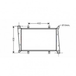 RADIADOR MITSUBISHI CARISMA  00 06  622X330X27  1 9DID M       A