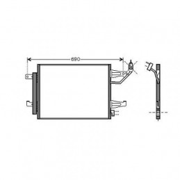 CONDENSADOR MITSUBISHI COLT  04  gt  gt  520X375X16 TODOS MODELOS