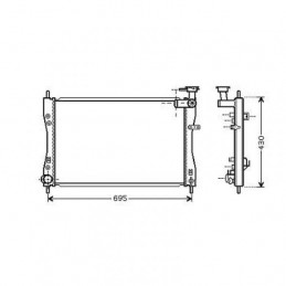 RADIADOR MITSUBISHI COLT  04  gt  gt  640X402X16 1 5I 110KW M    AC