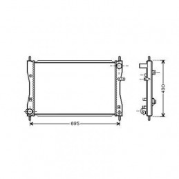 RADIADOR MITSUBISHI COLT 04    gt  gt  640X402X16  1 5 DID   DIDHP   M