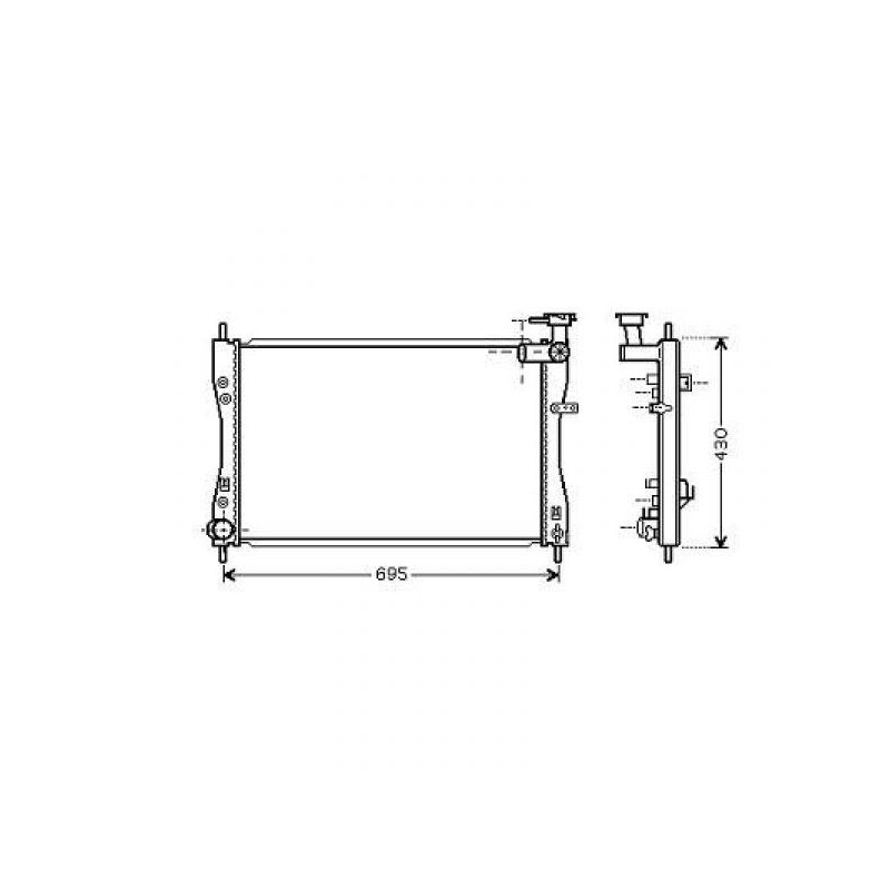 RADIADOR RADIADOR MITSUBISHI COLT 04    gt  gt  640X402X16  1 1   1 3 
