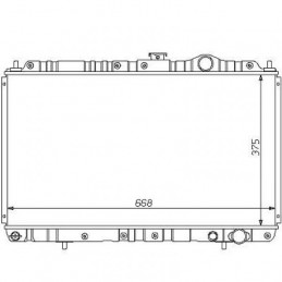 RADIADOR MITSUBISHI COLT  92 96  375X668  1 6I 16V MANUAL   AC