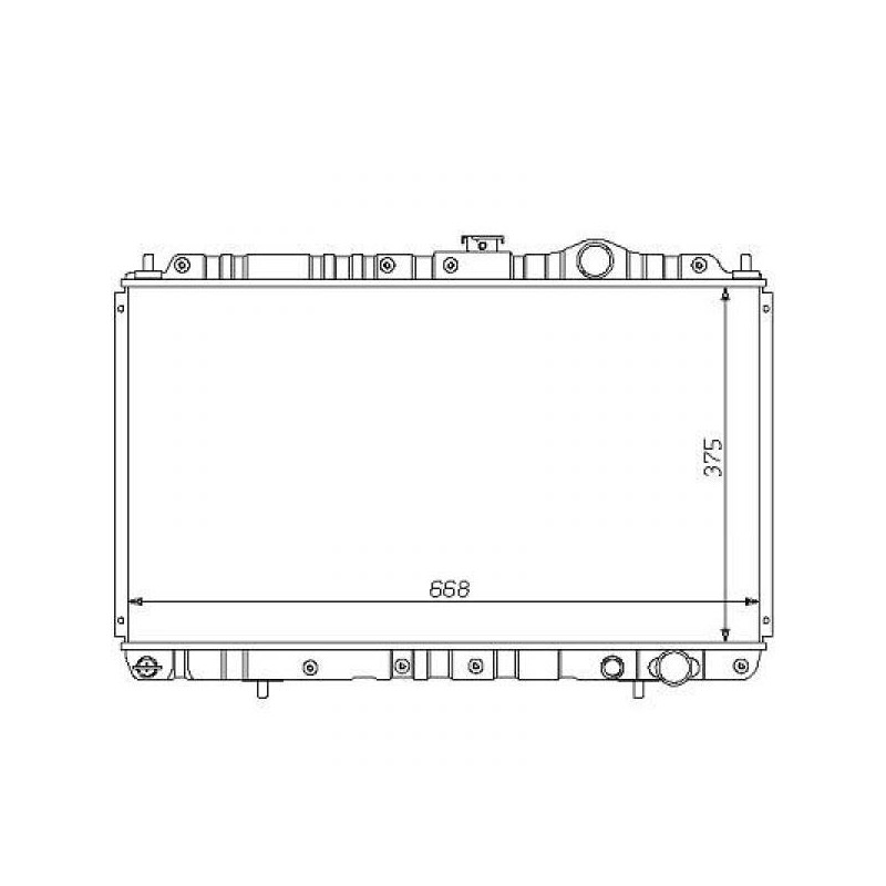 RADIADOR MITSUBISHI COLT  92 96  375X668  1 6I 16V MANUAL   AC