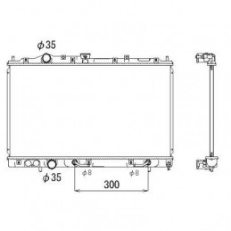 RADIADOR MITSUBISHI COLT  96 02 375X660 1 6I 16V AUTOM    AC