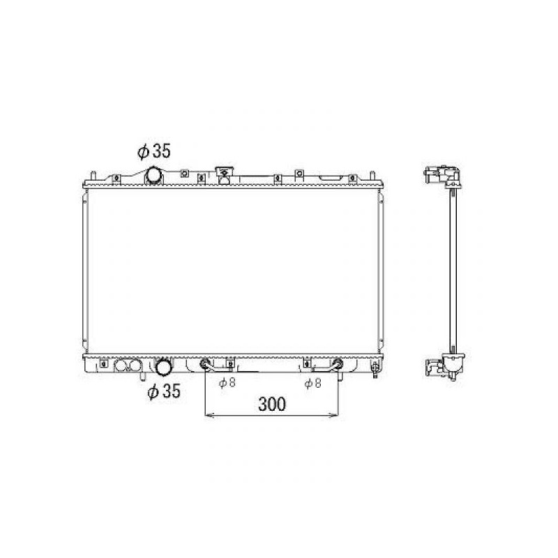 RADIADOR MITSUBISHI COLT  96 02 375X660 1 6I 16V AUTOM    AC