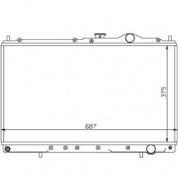 RADIADOR MITSUBISHI GALANT E30  93 96  375X668  1 8 I 2 0 I   V6
