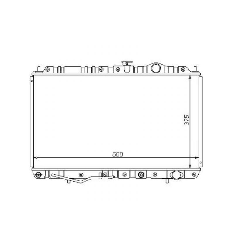 RADIADOR MITSUBISHI GALANT  93 96 375X668 1 8I 2 0I 2 0 02  Feb