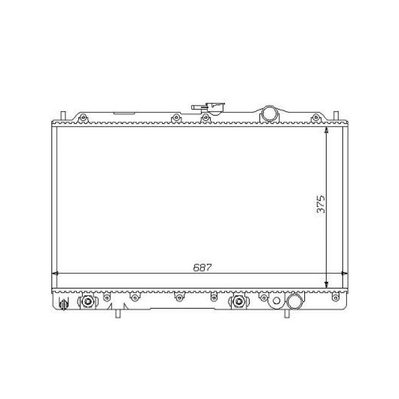 RADIADOR MITSUBISHI GALANT E30  88 93  1 8 TD AUTOMATICO    AC