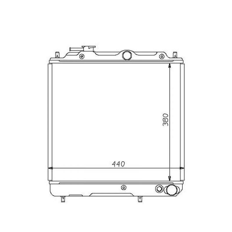RADIADOR MITSUBISHI GALANT  88 93 380X440 1 6 EL GL GLX MANUAL