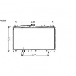 RADIADOR MITSUBISHI LANCER  96 01 375X660X17 1 3I 12V M    AC