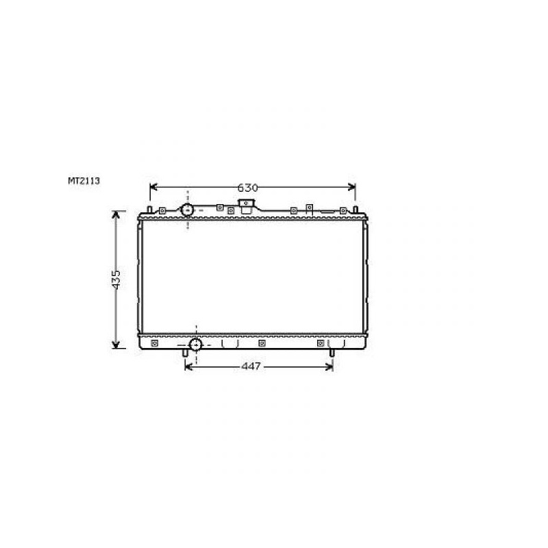 RADIADOR MITSUBISHI LANCER  96 01 375X660X17 1 3I 12V M    AC