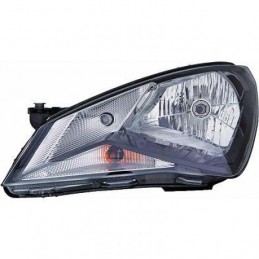FARO IZQUIERDO SEAT MII   11    gt  gt  negro   H4  el motor Con   Luz